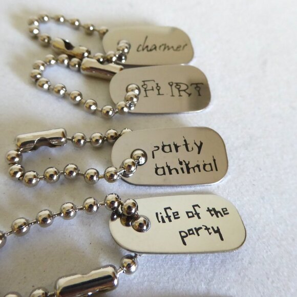 NEW COCKTAIL DRINK METAL CHARACTER TRAIT CHARMS TAG MARKERS SET OF 6 - Picture 4 of 6